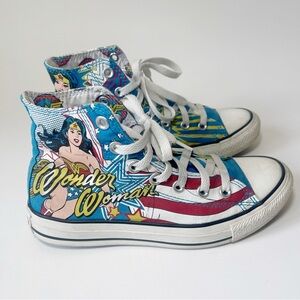 Chuck Taylor Converse All Star High Top Wonder Woman Sneakers Women’s Size 7